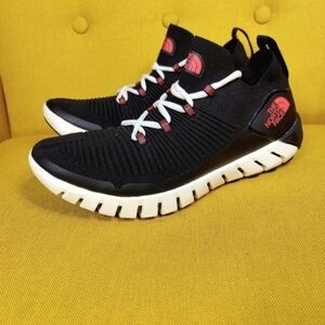 The North Face Oscillate Trail Black Red Running Sneakers Women's Shoes Size 9